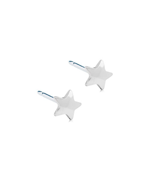 Silver Star Earrings (5-8mm)