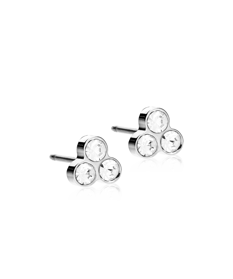 Silver Clover 6mm
