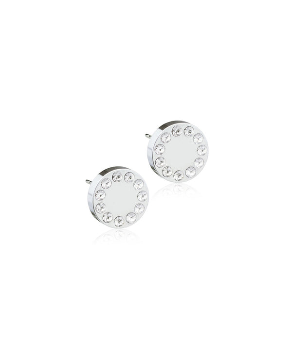 Silver Brilliance Crystal Puck 8mm