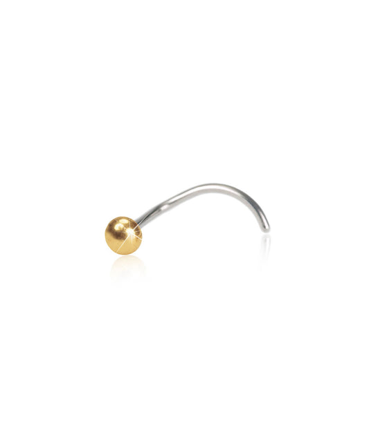 Gold Titanium Ball Nose Stud