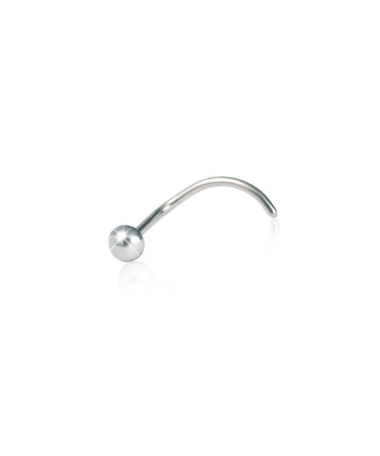 Silver Plain Ball Nose Stud