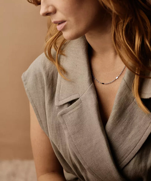 Silver Oval Link 3mm Necklace