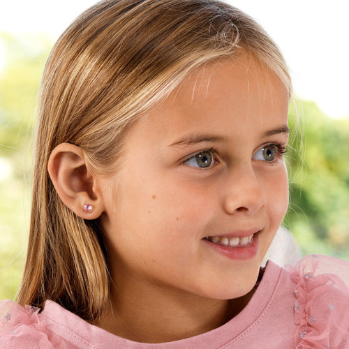 Heart 6mm Medical Plastic Earrings