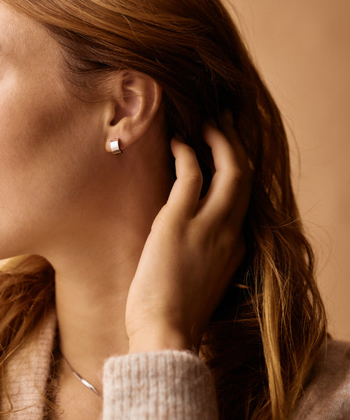 Silver Grand Curved 15mm Earrings