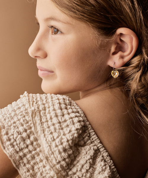 Silver Sleeper Heart 10mm Earrings