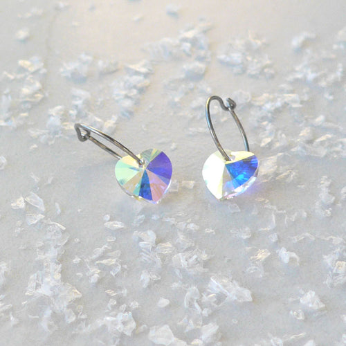 Blomdahl 10mm rainbow sleeper hypoallergenic adults earrings blomdahl medical sensitive skin friendly nickel free