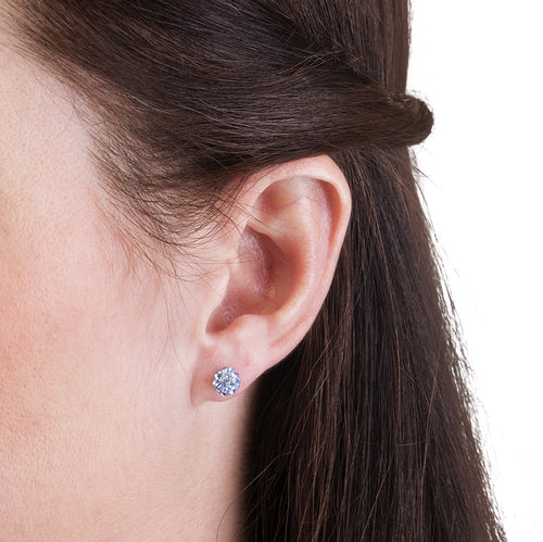 Blomdahl Alexandrite Preciosa crystal ball 6mm titanium hypoallergenic earrings