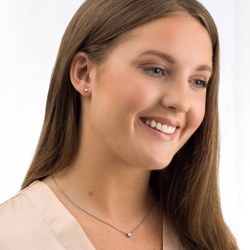 Blomdahl silver titanium 4mm Crystal Bezel Round hypoallergenic earrings with Swarovski crystal for adults medical sensitive skin friendly nickel free
