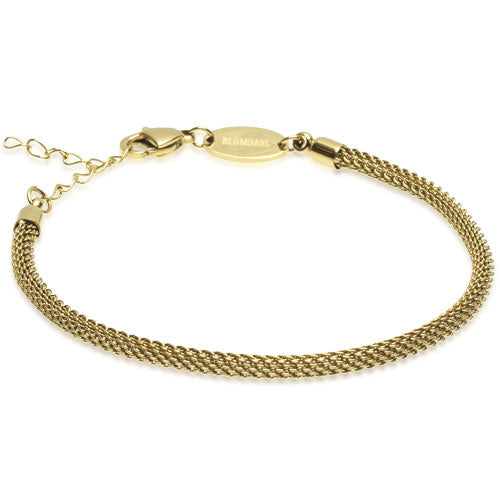 Gold Round Mesh 3mm Bracelet