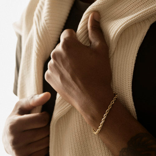 Gold Grand Twist 3.9mm Bracelet