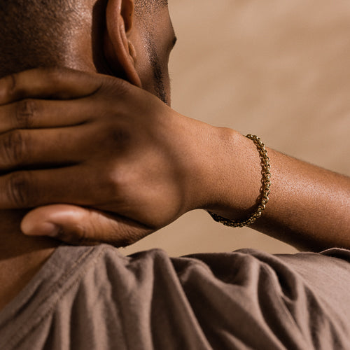 Gold Box Chain 5mm Bracelet