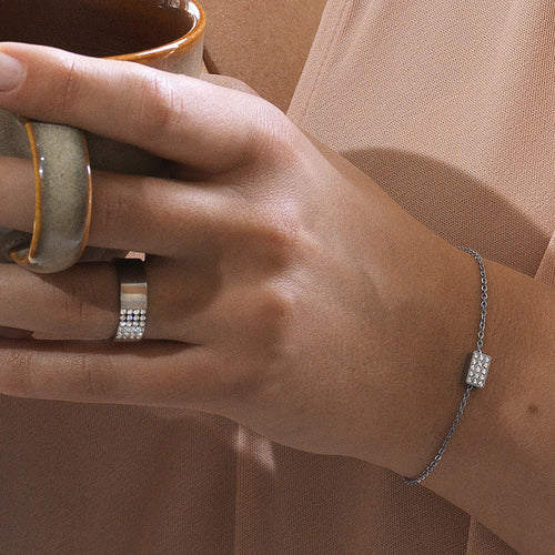 Blomdahl Brilliance Oblong collection set featuring bracelet and ring