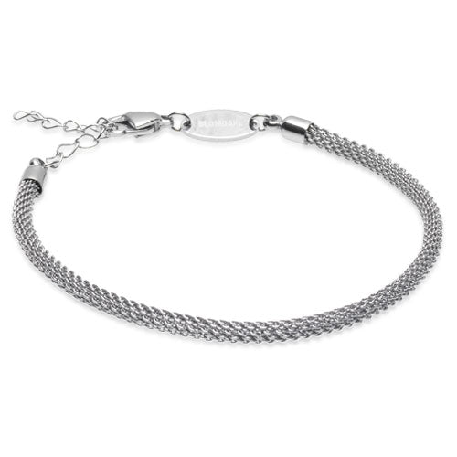 Blomdahl Silver Round Mesh 3mm Bracelet with adjustable length of 15cm to 19cm