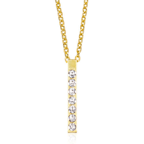 Gold Brilliance Straight 20mm Necklace