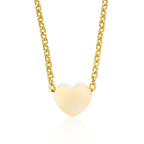 Gold Heart Necklace medical sensitive skin friendly nickel free