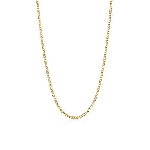 Gold Micro Curb 2.25mm Necklace (48-52cm)