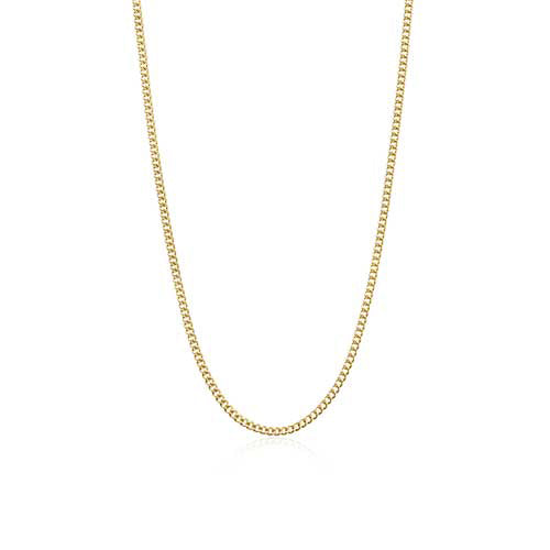 Gold Micro Curb Link 2.25mm Necklace