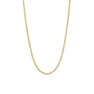 Gold Micro Curb 2.25mm Necklace (48-52cm)