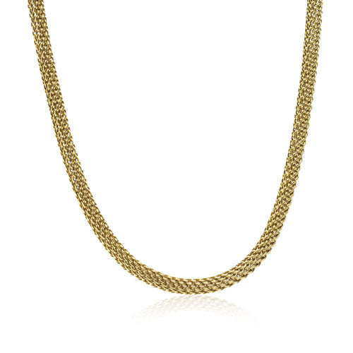 Blomdahl Gold Round Mesh 3mm Necklace with adjustable length of 40-46cm