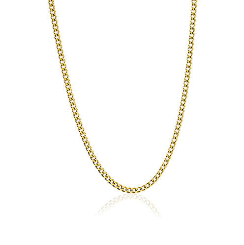 Gold Curb Link 4.4mm Necklace (48-52cm)