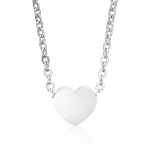 Silver Heart Necklace medical sensitive skin friendly nickel free