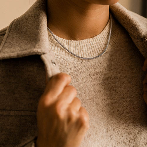 Blomdahl silver round mesh 3mm necklace, wear it alone or layer it with your favourite necklace. Suitable for everday wear.