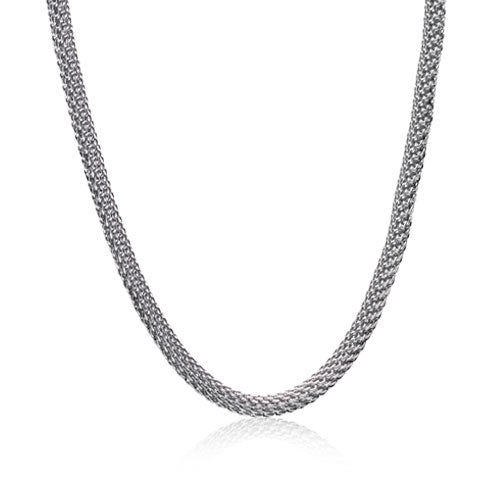Blomdahl Silver Round Mesh 3mm Necklace with an adjustable length of 40-46cm