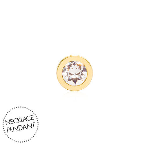 Gold Grand Bezel 8mm Pendant