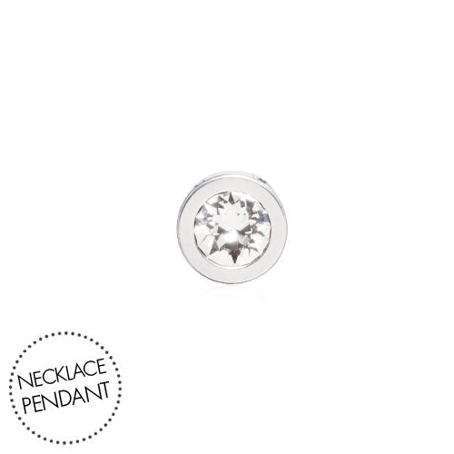 Silver Grand Bezel 8mm Pendant